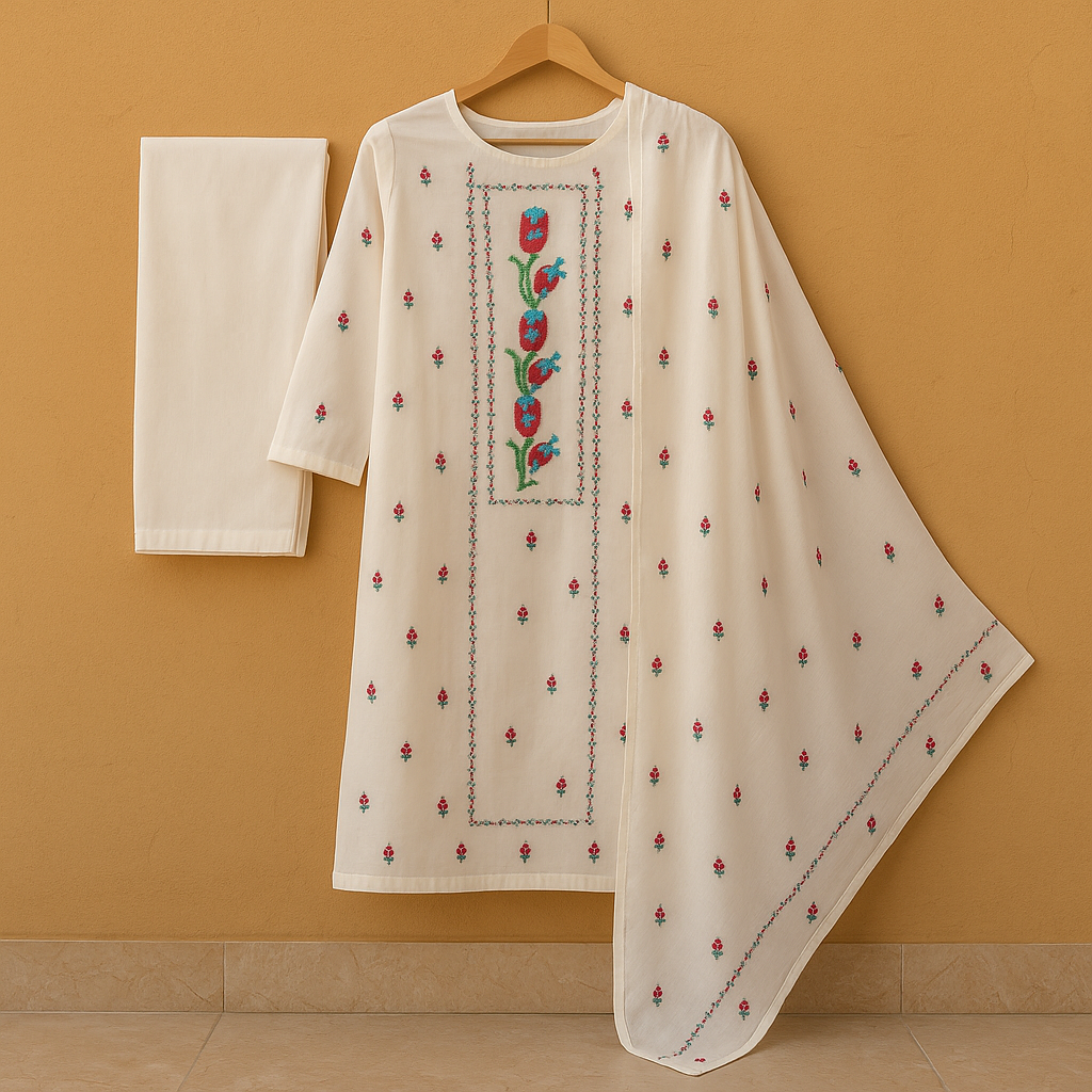 Premium Hand Embroidered Suit