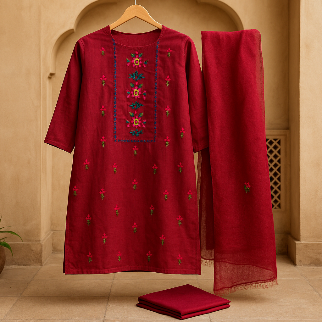 Premium Hand Embroidered Suit
