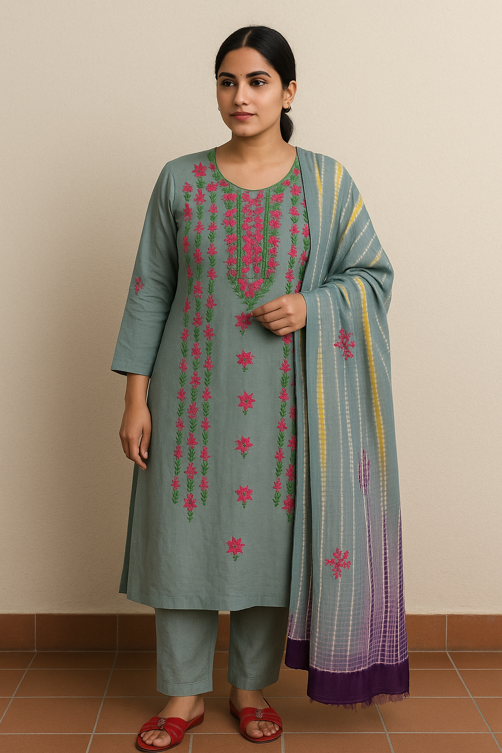 Premium Hand Embroidered Suit