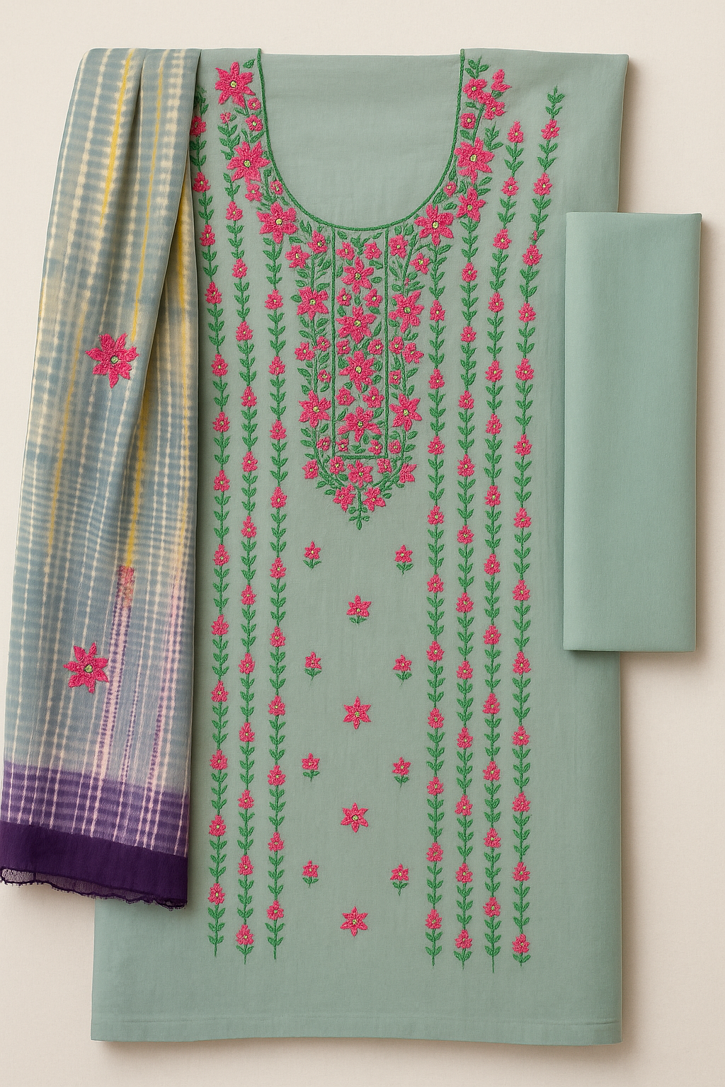 Premium Hand Embroidered Suit