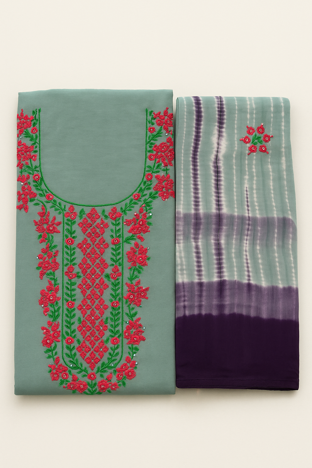 Premium Hand Embroidered Suit